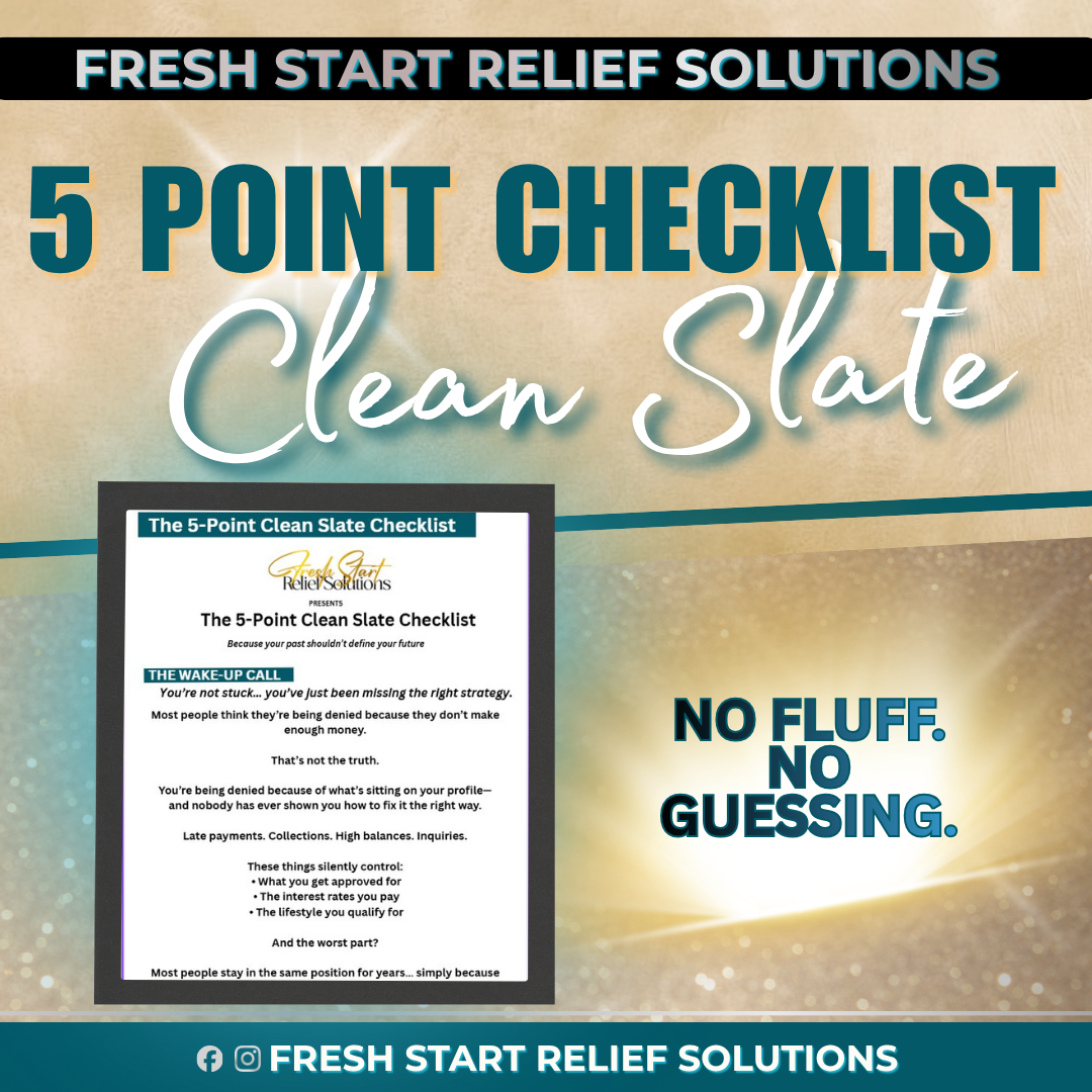 5 Point Clean Slate Checklist