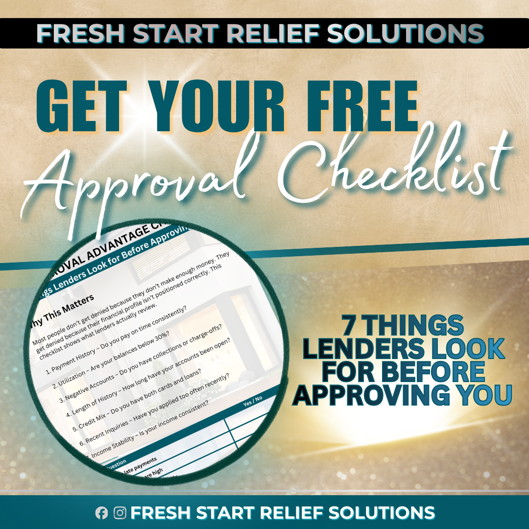 Homeownership Approval Advantage Checklist – Fresh Start Relief Solutions